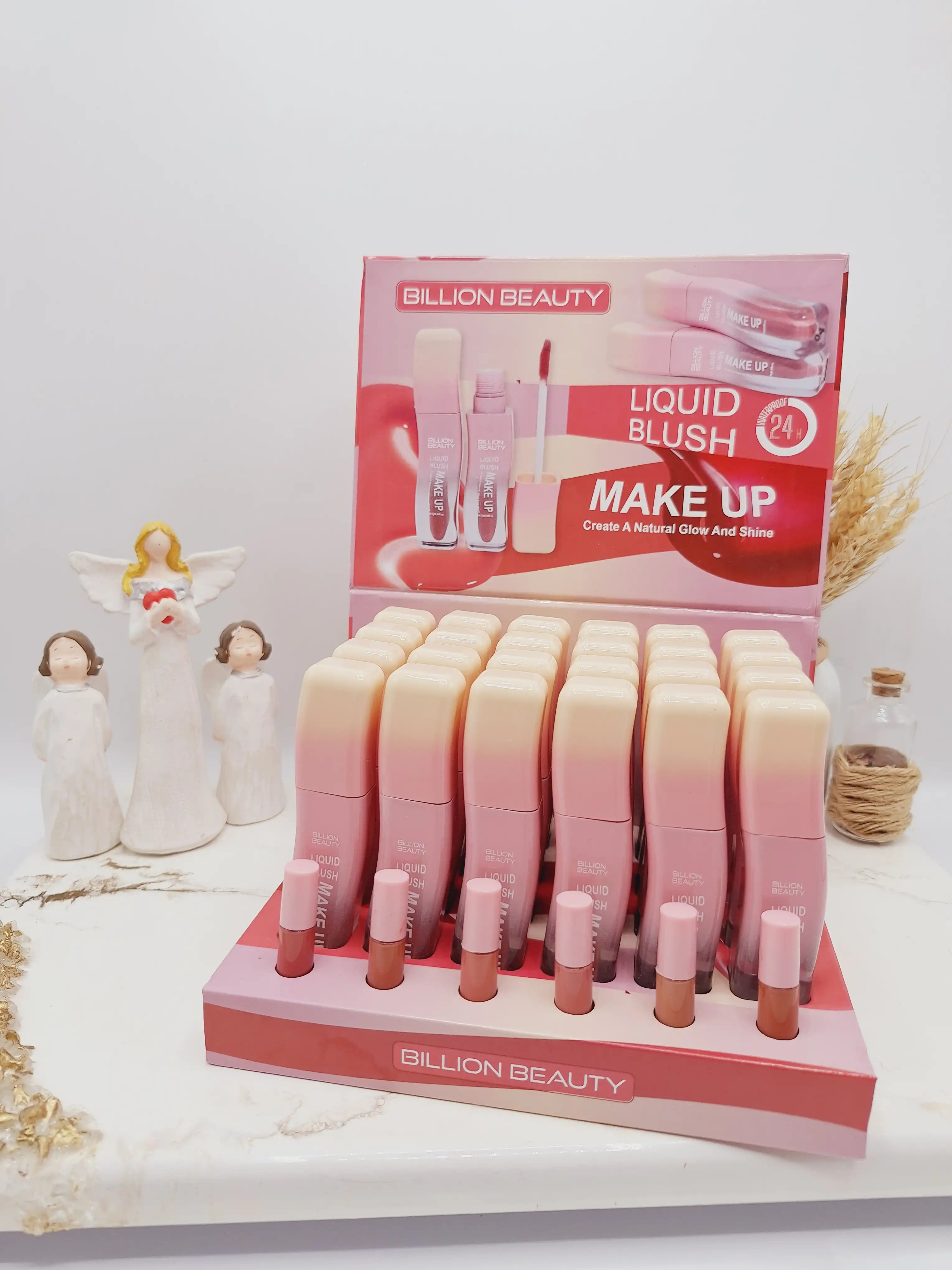 پک رژ مایع 6 عددی شیشه ای منحنی برند BILLION BEAUTY  کد B70017